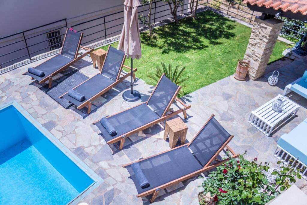 Villa Ventus, 40Sqm Private Pool & Hot Tub! Roussospition ภายนอก รูปภาพ